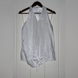 INC International Concept Women Linen Blend Halter Neck Sleeveless Top XL Beach